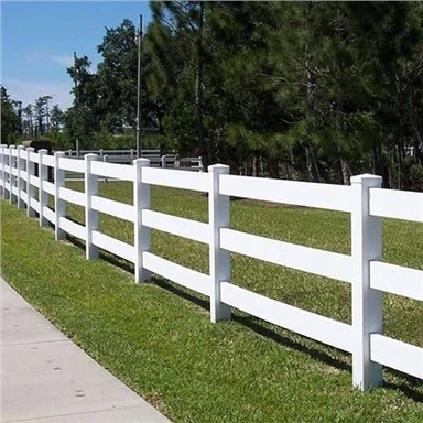 Cerca de caballo de PVC blanco