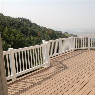 Barandilla de valla de vinilo blanco